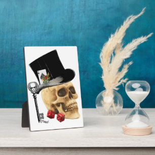 Plaque Photo Modèle gothique de tatouage crâne de joueur