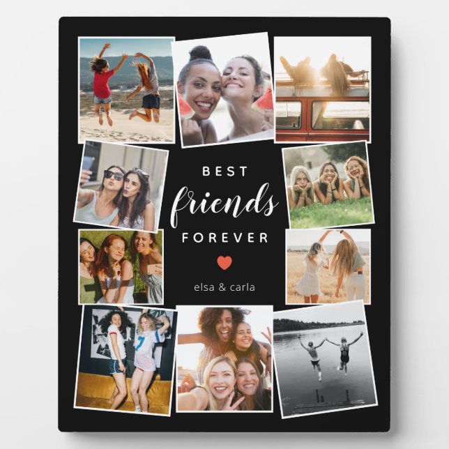 Plaque Photo Modern Best Friends Forever Photo Collage Bff Best (Devant)