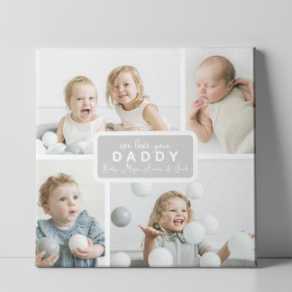 Plaque Photo Modern Daddy 4 Photo Gray