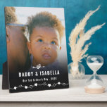 Plaque Photo Modern Daddy and Baby First Fathers Day Photo<br><div class="desc">Celebrate their unforgettable first Father’s Day with this modern Daddy and Baby Photo Plaque. Featuring a cherished photo, baby’s name, and a clean, stylish layout, this keepsake captures the love and bond of their first year together. A meaningful gift that brings smiles for years to come—perfect for his desk, shelf,...</div>