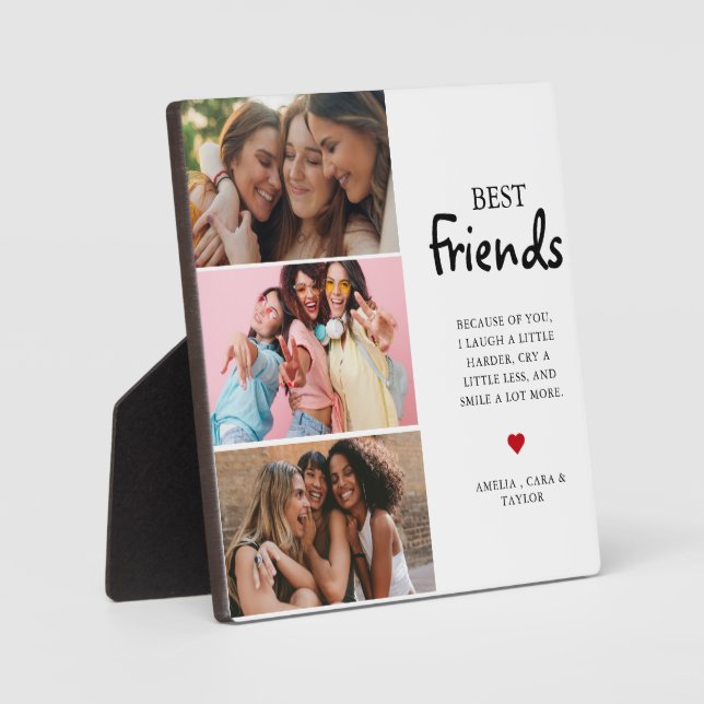 Plaque Photo Modern Friend Collage Photos Simple (Recto)