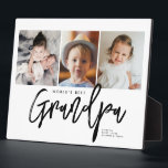 Plaque Photo Modern Handlettering World's Best Grandpa Photos<br><div class="desc">Show Grandpa just how much he’s loved with this Modern “World’s Best Grandpa” Photo Plaque — a meaningful and stylish way to celebrate your favorite grandparent. Featuring a clean, contemporary design with three customizable photo spaces, this plaque allows you to highlight Grandpa’s most cherished moments with his grandkids. The bold...</div>