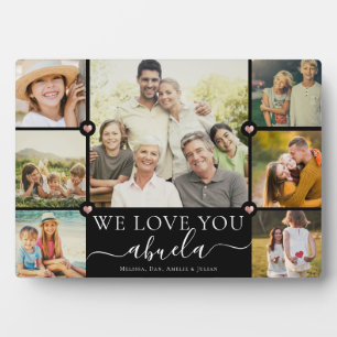 Plaque Photo Modern We Love You Abuela Family Photo Collage