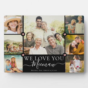 Plaque Photo Modern We Love You Meemaw Family Photo Collage Pla