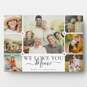 Plaque Photo Modern We Love You MIMI Family Photo Collage