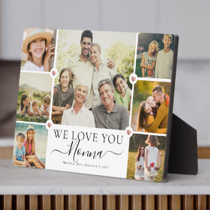 Plaque Photo Modern We Love You Nonna Family Photo Collage