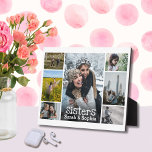 Plaque Photo Modern White Text Overlay Sisters Photo Collage<br><div class="desc">Heartfelt gift for your sister or sisters, upload photos of your favorite memories and celebrate the one person who has always been by your side. Keep the good memories close by, as a reminder of the amazing people in our lives. There is no better gift than family photo to memorialize...</div>