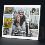 Plaque Photo Modern White Text Overlay Sisters Photo Collage<br><div class="desc">Heartfelt gift for your sister or sisters, upload photos of your favorite memories and celebrate the one person who has always been by your side. Keep the good memories close by, as a reminder of the amazing people in our lives. There is no better gift than family photo to memorialize...</div>