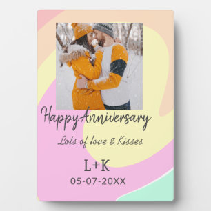 Plaque Photo Moderne boho joyeux anniversaire ajouter nom date