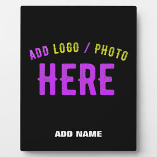 PLAQUE PHOTO MODERNE ET MODERNE PERSONNALISABLE NOIR VÉRIFIÉ