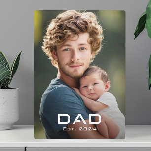 Plaque Photo Moderne papa est année fête des pères nouvelle pho