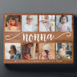 Plaque Photo Moderne Rustique Bois Personnalisé Photo Nonna Cad<br><div class="desc">Une plaque de collage photo moderne et chic conçue avec des photos customisées et une police de calligraphie script de "nonna" en bois rustique arrière - plan parfait comme cadeau pour votre vierge. (Photo avec l'aimable autorisation de Unsplash. Veuillez le remplacer par le vôtre.)</div>