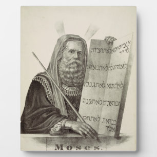 Plaque Photo Moïse prophète avec les Tables de la Loi