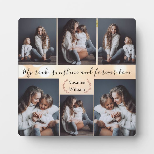 Plaque Photo Moments à retenir : Maman et Enfant Personnalisé (Devant)