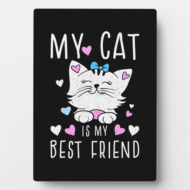 Plaque Photo Mon Chat Est Mes Meilleurs Amis (Devant)