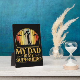 Plaque Photo Mon père est mon super héros