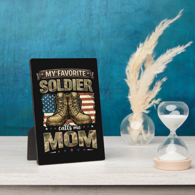 Plaque Photo Mon soldat préféré m'appelle maman (Côté)