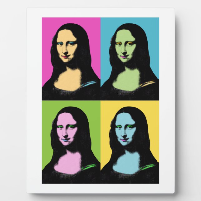 Plaque Photo Mona Lisa - Style Pop Art (Devant)