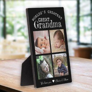 Plaque Photo Monde plus grand grand grand grand grand-mère 4 ph