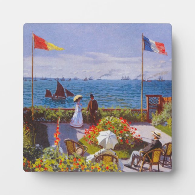 Plaque Photo Monet The Garden at Sainte (Devant)