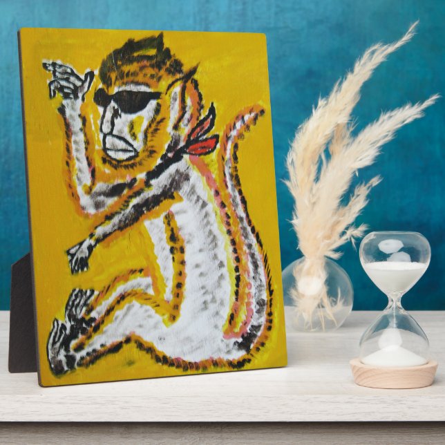 Plaque Photo Monkey Circus Art (Côté)