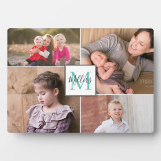 Plaque Photo Monogram and name photo collage