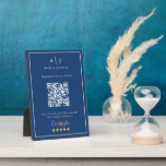 Plaque Photo Monogramme bleu marine minimaliste Lien d'examen C<br><div class="desc">Monogramme bleu minimaliste de la marine Lien d'examen QR Code plaque parfaite pour les entreprises,  consultant,  professionnels ou gestionnaire de marketing. Il comporte deux bordures épaisses et minces,  un arrière - plan bleu marine et un code QR pour le lien de révision.</div>