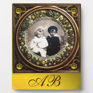 PLAQUE PHOTO MONOGRAMME FRUITS DE LA RENAISSANCE FLORENTINE