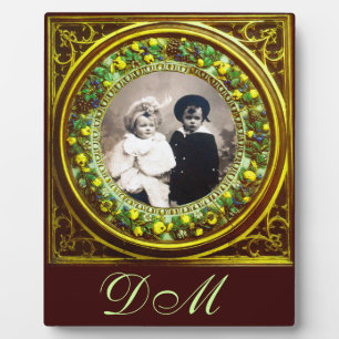 PLAQUE PHOTO MONOGRAMME FRUITS DE LA RENAISSANCE FLORENTINE
