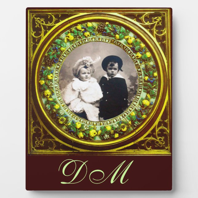 PLAQUE PHOTO MONOGRAMME FRUITS DE LA RENAISSANCE FLORENTINE (Devant)