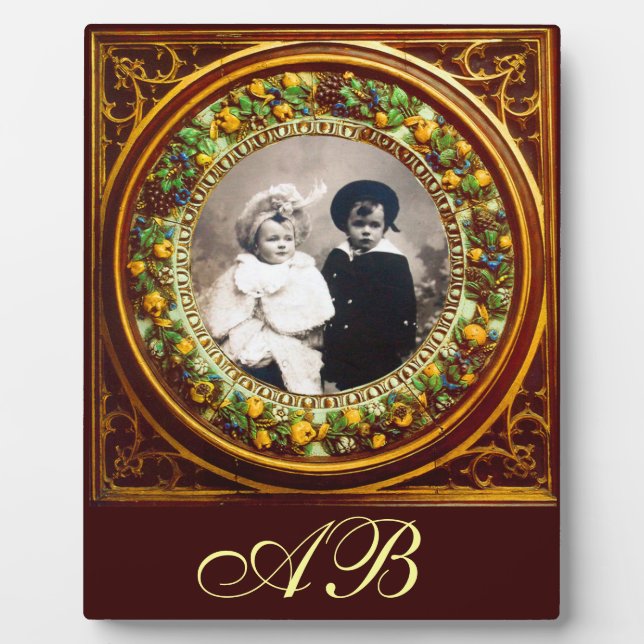 PLAQUE PHOTO MONOGRAMME FRUITS DE LA RENAISSANCE FLORENTINE (Devant)