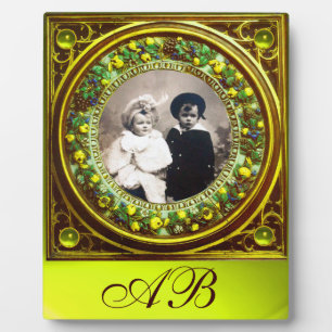 PLAQUE PHOTO MONOGRAMME FRUITS DE LA RENAISSANCE FLORENTINE