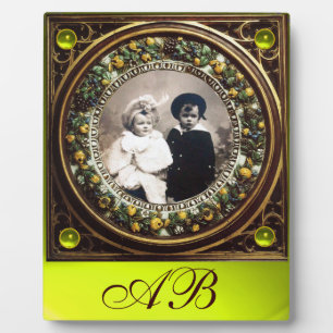 PLAQUE PHOTO MONOGRAMME FRUITS DE LA RENAISSANCE FLORENTINE