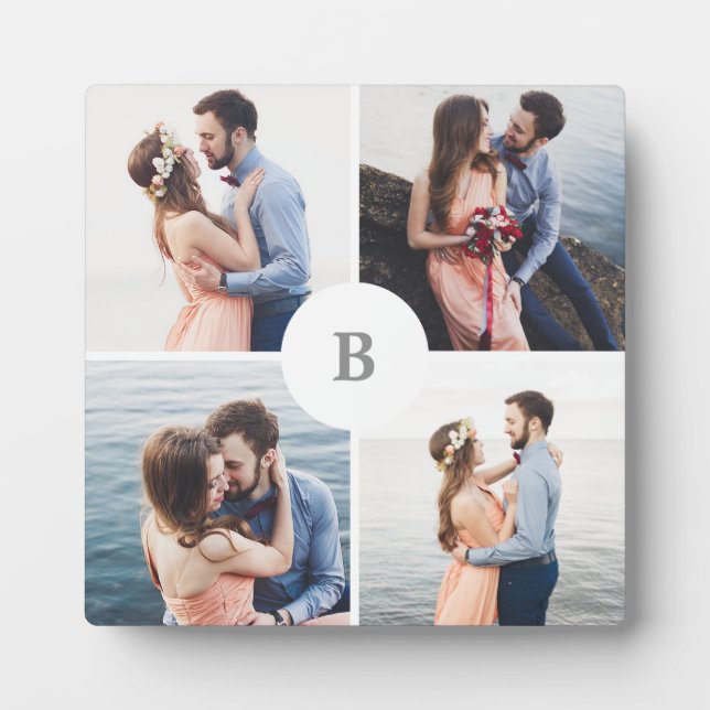 Plaque Photo Monogramme Grille Collecte photo (Devant)