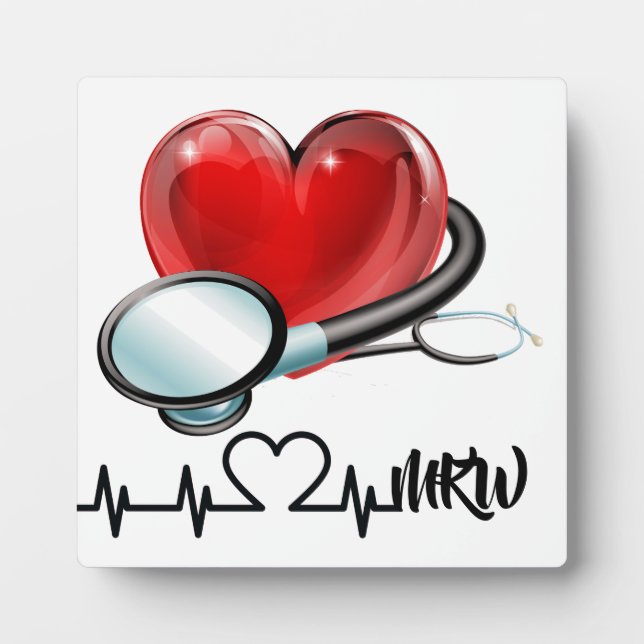 Plaque Photo Monogramme Médicale (Devant)