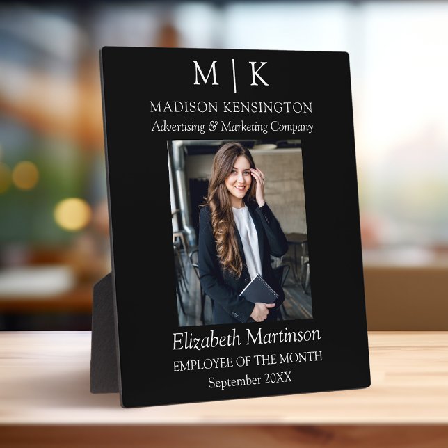 Plaque Photo Monogramme ou ajouter un logo Bureau des primes de (Edit to Customize text, colors and more)