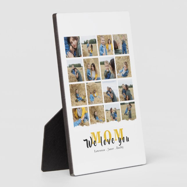 Plaque Photo Monographie personnalisée Aimer Vous maman 16 fami (Côté)