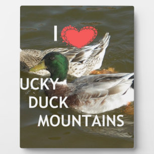 Plaque Photo Montagnes de canard Ducky.
