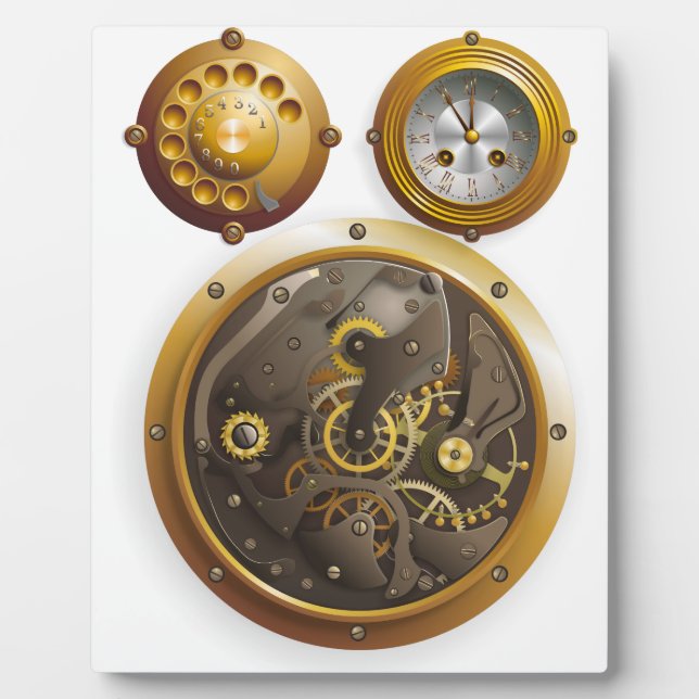 Plaque Photo Montre Steampunk (Devant)
