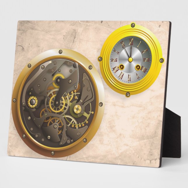 Plaque Photo Montre Steampunk (Côté)