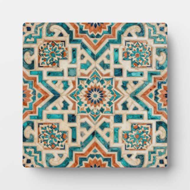 Plaque Photo Moroccan Mosaic Pattern (Devant)
