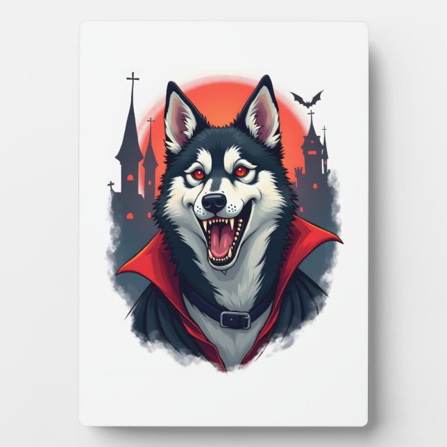Plaque Photo Morsure de Husky Vampire (Devant)