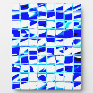 Plaque Photo mosaïque bleue