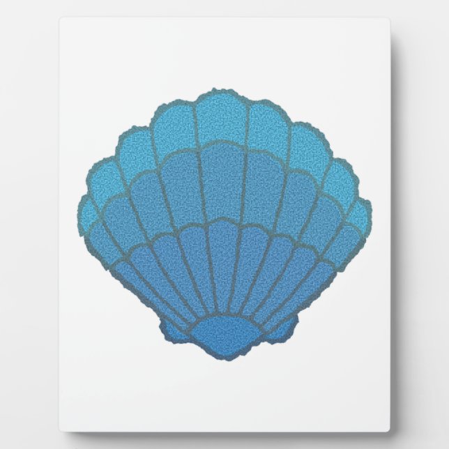 Plaque Photo Mosaïque Blue Seashell