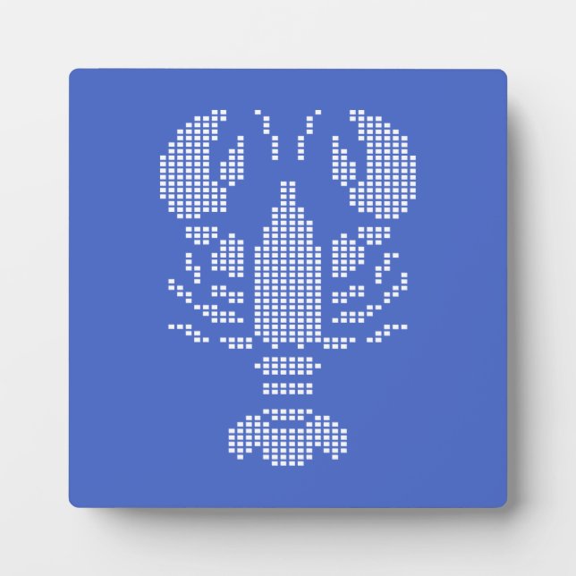 Plaque Photo Mosaïque de l'emblème du homard pixel (Devant)