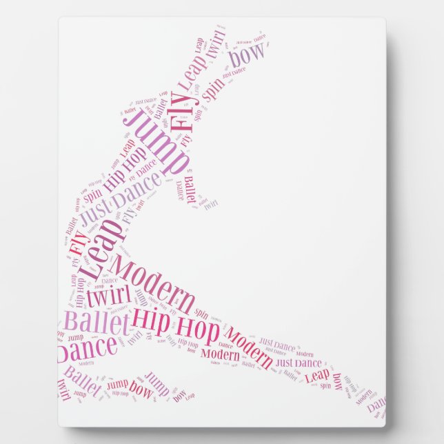 Plaque Photo Mot de danse Cloud rose (Devant)