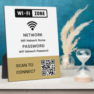 Plaque Photo Mot de passe réseau Wi-Fi simple et élégant