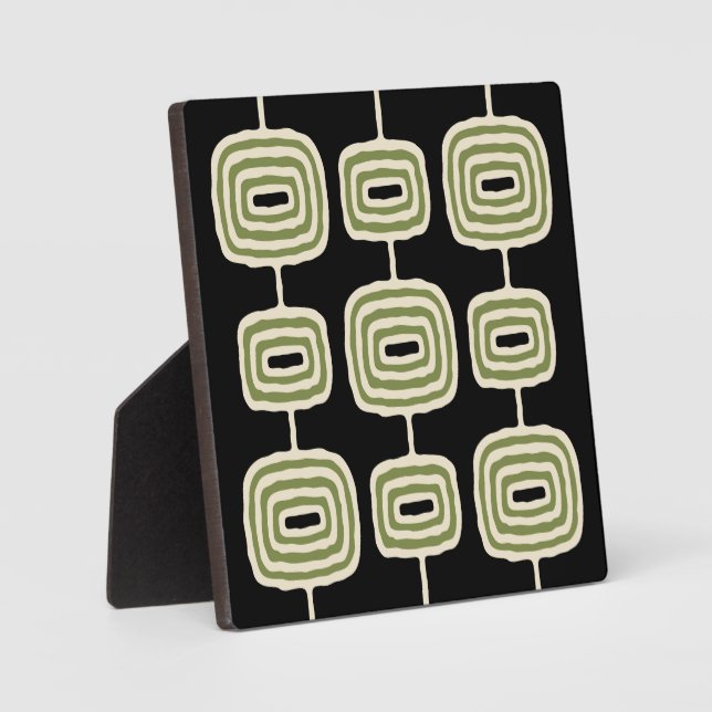 Plaque Photo Motif Abstrait anneaux atomiques (Recto)