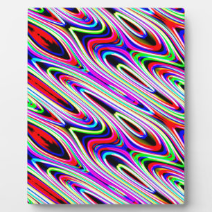 Plaque Photo Motif Abstrait de Vague Multicolore