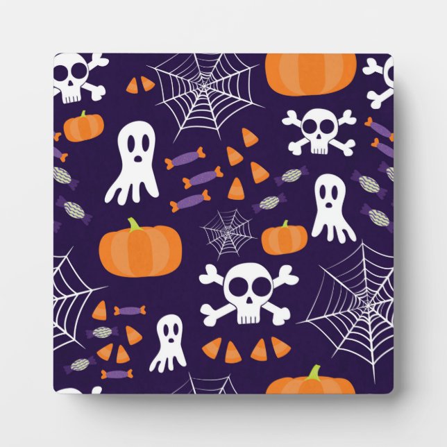 Plaque Photo Motif amusant d'Halloween (Devant)